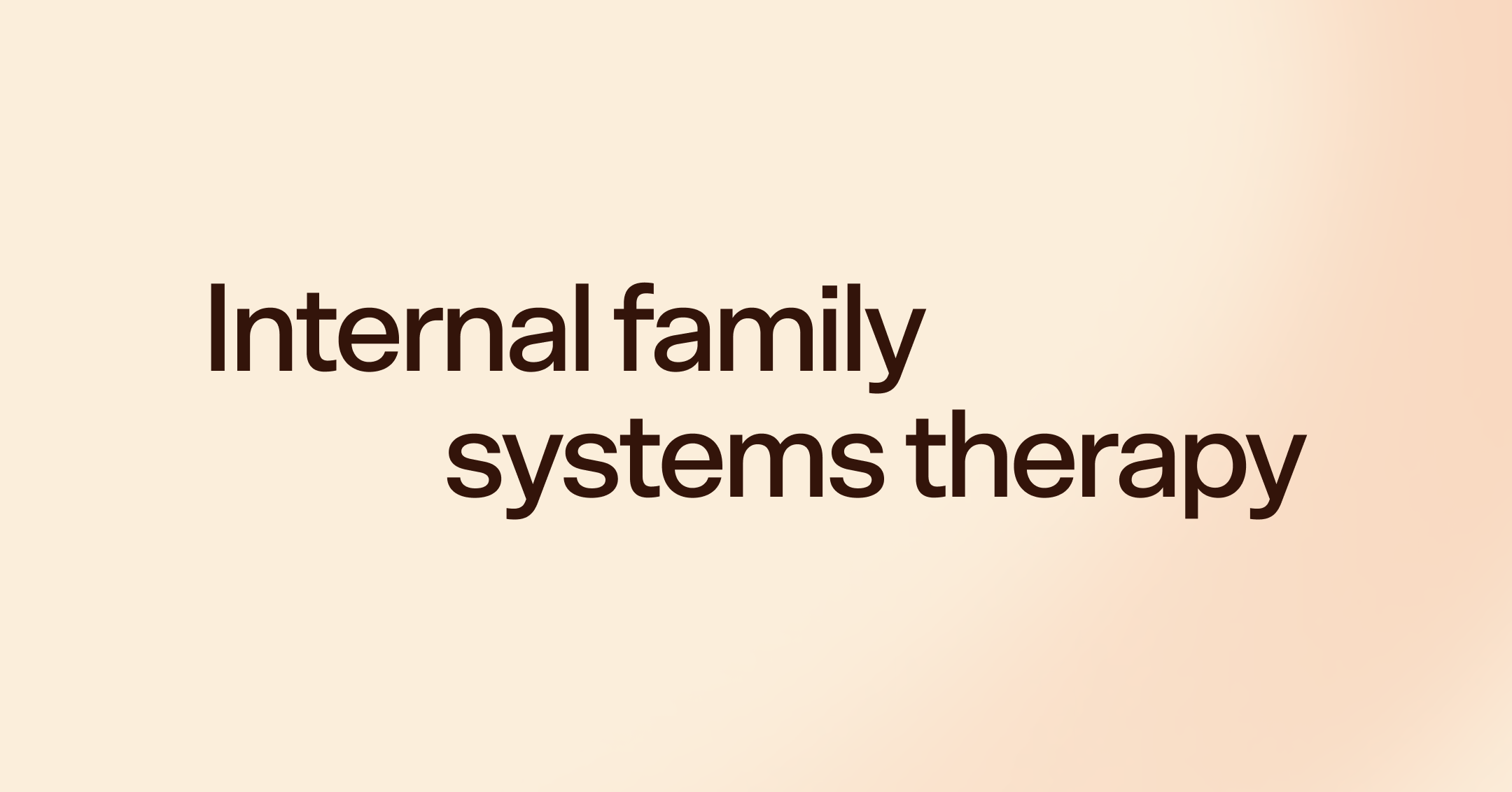 Internal family systems therapy